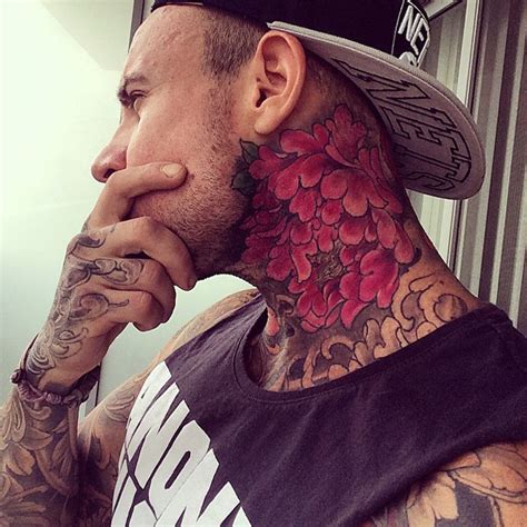 Floral Neck Tattoo