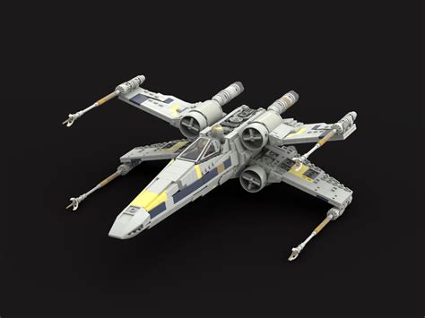 LEGO MOC Blue Leader T-65 x wing starfighter by Fukusaku | Rebrickable - Build with LEGO