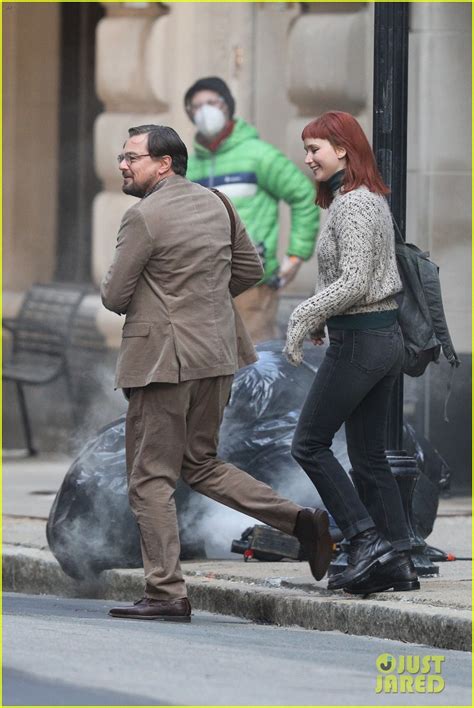 Photo: jennifer lawrence leonardo dicaprio laugh on set 11 | Photo ...