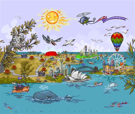 Australian cartoon background for a child game. by Bobbart on DeviantArt