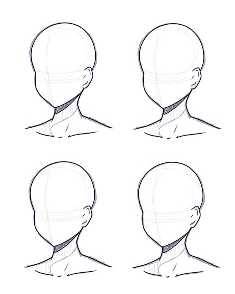 Female Head Base Drawing / How To Draw Heads Female Portraits Drawing ...