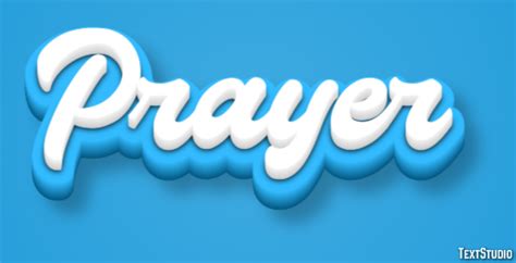 Prayer Text Effect and Logo Design Word