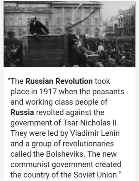 Need a short summary of Russian revolution.....it's urgent.. - Brainly.in