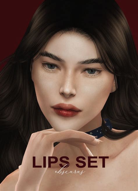 FEMALE LIPS SET | obscurus-sims | Sims hair, Female lips, Sims