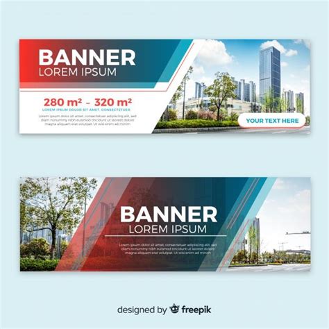 Modern Building Banners With Photo | Web banner design, Website banner design, Banner ads design