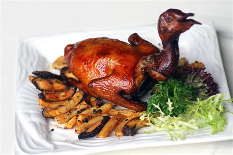 Chinese Food: Crispy roasted pigeon with mushrooms | Flickr