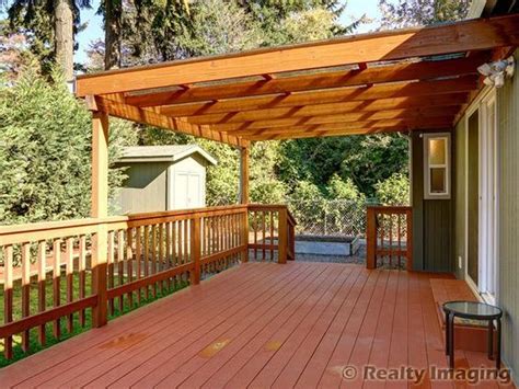 photos of partially covered decks - Google Search | Deck with pergola ...