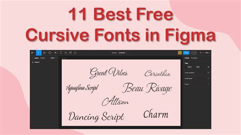 11 Best Free Cursive Fonts in Figma - imagy