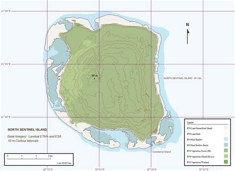 Geography of North Sentinel Island, one of the last human populations ...