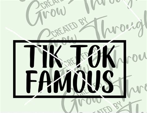 Tik Tok Famous Tik Tok SVG Tik Tok Obsessed Teenager | Etsy