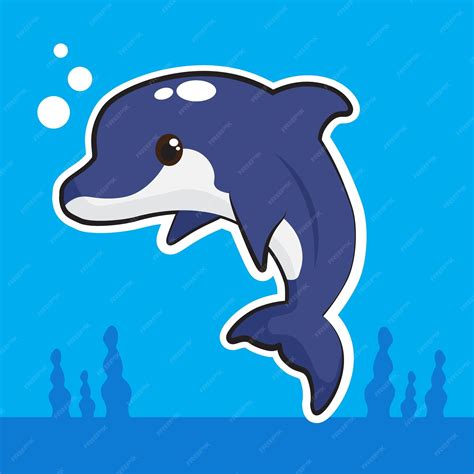 Premium Vector | Cute dolphin