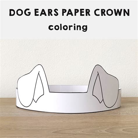 Dog Ears Crown Headband Printable Coloring Craft | ubicaciondepersonas.cdmx.gob.mx
