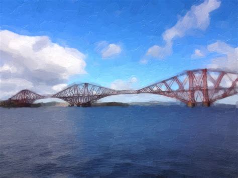 Forth Bridge Painting by Carrie Kouri - Fine Art America