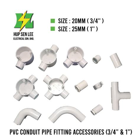 3/4” (20mm) - PVC Conduit Pipe Fitting Accessories