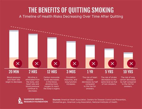 Benefits of Quitting Smoking Timeline Infographic Template - Venngage