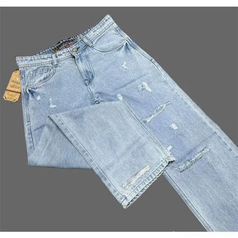 Casual Wear Denim Mens Blue Ripped Jeans, Size: 34 Inch at Rs 560/piece in Ludhiana