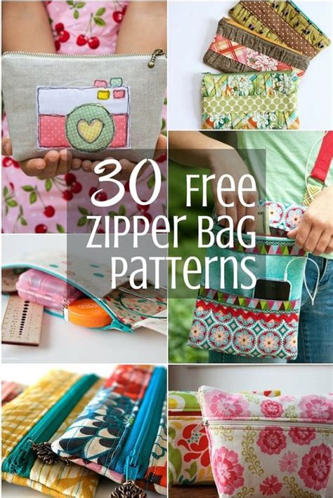 30 Free Zipper bag Patterns - New Craft Works