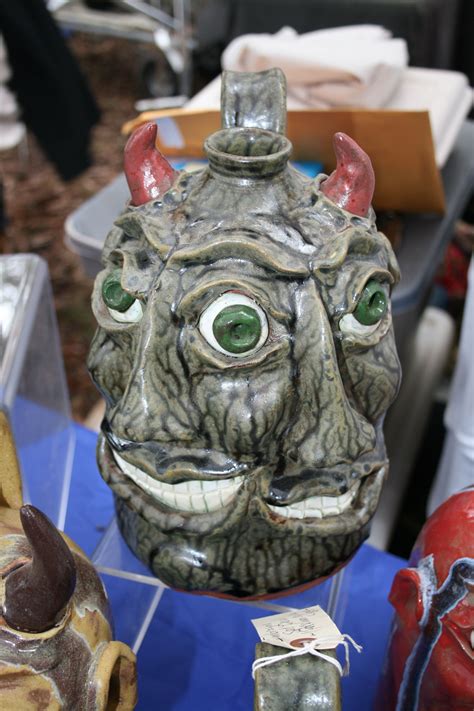 face jug from kentuck art festival. made by Flynn family pottery georgia | Art festival, Face ...