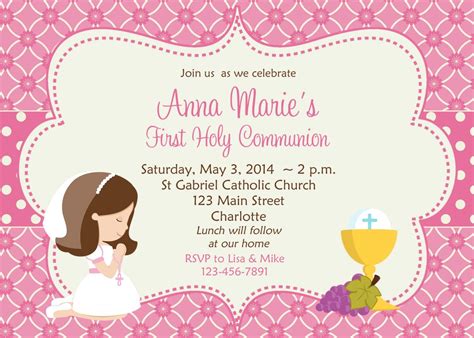 Free Printable 1St Communion Invitations - Free Printable