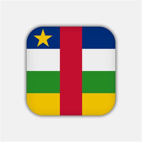 Central African Republic flag, official colors. Vector illustration ...