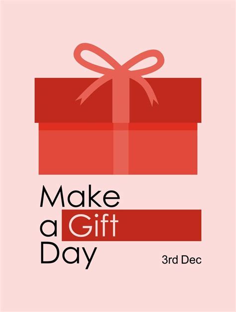 make a gift day poster design stock vector 14472616 Vector Art at Vecteezy