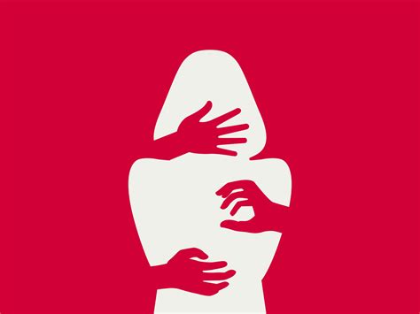 Silhouette of woman, harassment vector illustration. hands of man touching women. Violence ...