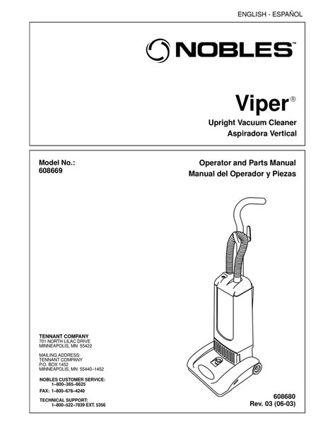 NOBLES 608669 OPERATOR AND PARTS MANUAL Pdf Download | ManualsLib