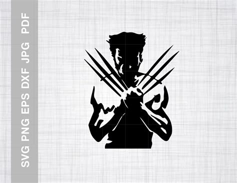 Wolverine Silhouette Svg File Wolverine Clipart Wolverine Svg | Etsy