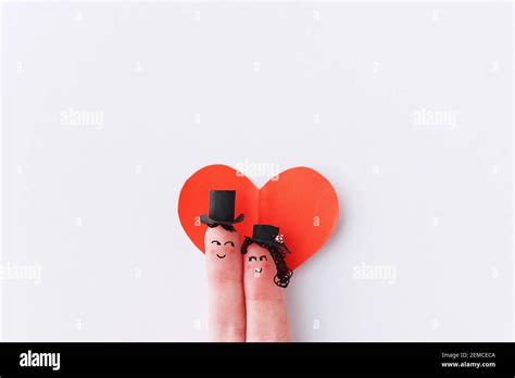 Happy finger couple in love Stock Photo - Alamy