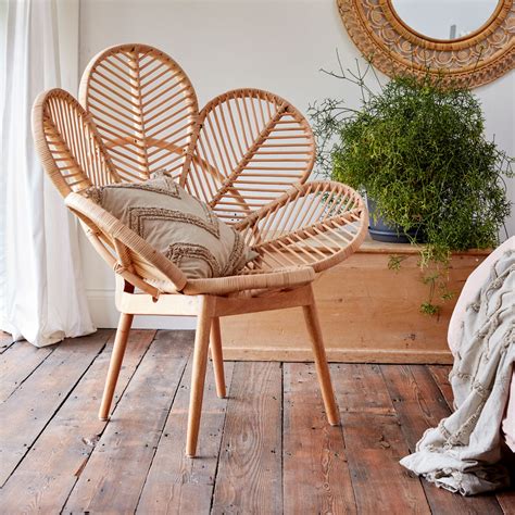 Natural Rattan Petal Chair – The Rattan Company