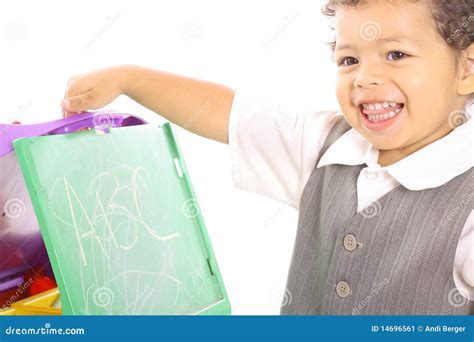 Happy Toddler Playing School Stock Image - Image of baby, look: 14696561