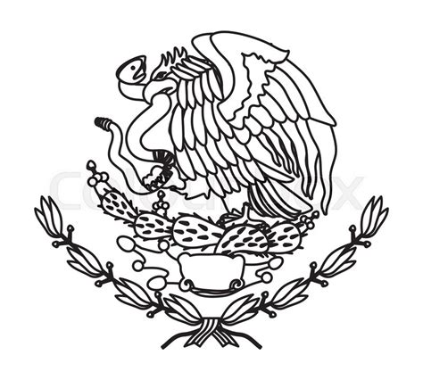 Emblem of the mexican flag vector ... | Stock vector | Colourbox