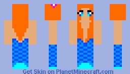 (Personal skin) Blue Mermaid Minecraft Skin