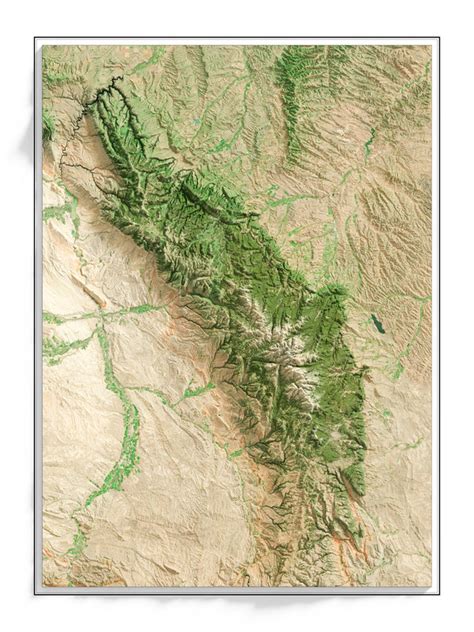 Bighorn Mountains Imagery Shaded Relief – Visual Wall Maps Studio