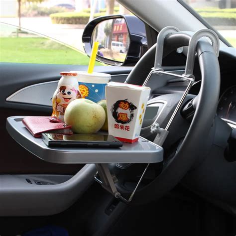 Car SUV Auto Laptop Tray Dining Table Fold Stand Holder Steering Wheel Mount Desk Black/Gray-in ...