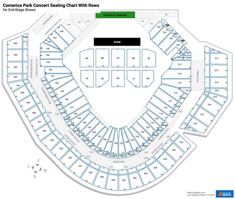 Comerica Park Concert Seating Chart With Rows | Two Birds Home