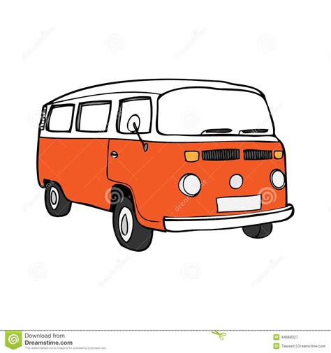 Hippie Van Drawing Cartoon retro hippie van stock photos, images, & pictures ... | Cartoon ...