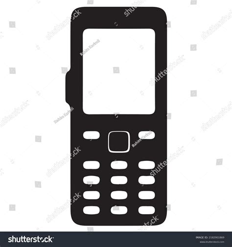 Phone Silhouette Black White Stock Vector (Royalty Free) 2182901869 ...