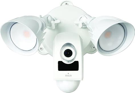 Security Camera - RCA Flood Light Camera for Live Home Security Monitoring - Motion Sensor ...