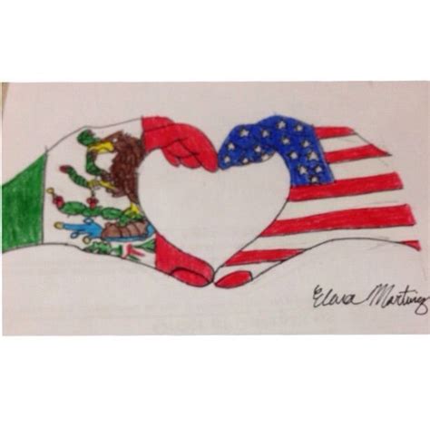 mexican american flag drawing - Isa Forrest