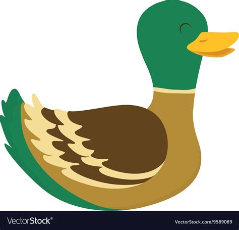 Duck icon farm animal concept graphic Royalty Free Vector