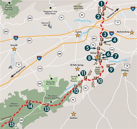 Appalachain Trail Parking Map