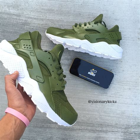 Custom Olive Nike Huaraches read description for more info