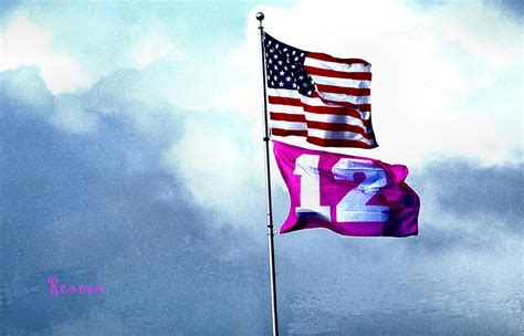 SEAHAWKS 12th MAN - AMERICAN FLAGS Photograph by A L Sadie Reneau - Pixels