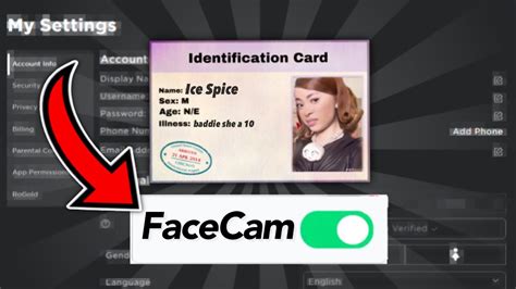 Using a FAKE ID to get Roblox FACECAM.. - YouTube