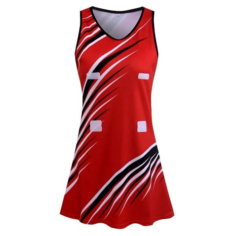 Custom Sublimation Girls Women Team Netball Uniforms Dresses With Bibs ...