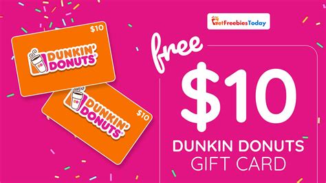 Free $10 Dunkin Donuts Gift Card (April 8, 2023) | GFT