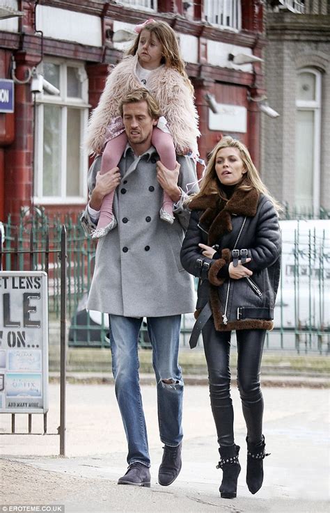 Abbey Clancy and Peter Crouch brave the London chill with Sophia and Liberty | Daily Mail Online