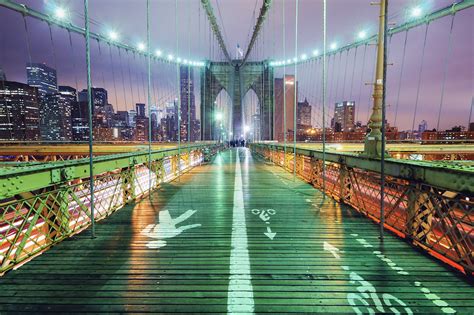 Brooklyn Bridge Walkway at Night | Andrew Mace | Flickr