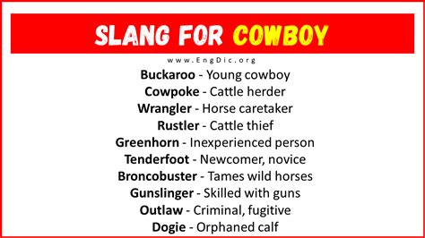 20+ Slang for Cowboy (Their Uses & Meanings) - EngDic